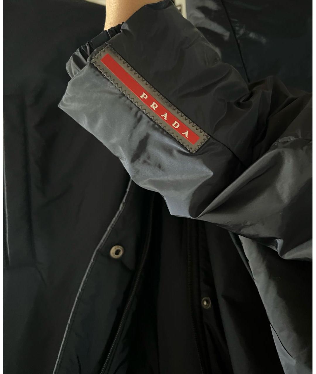 PRADA Темно-синяя полиамидовая куртка, фото 6