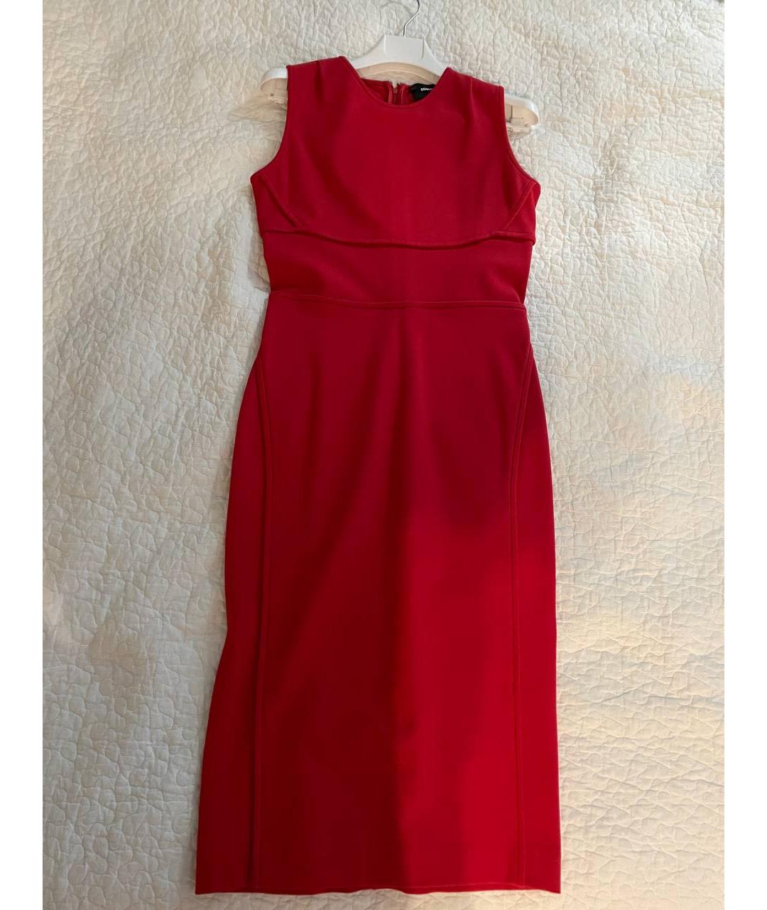 DSQUARED2 Красное вискозное повседневное платье, фото 6