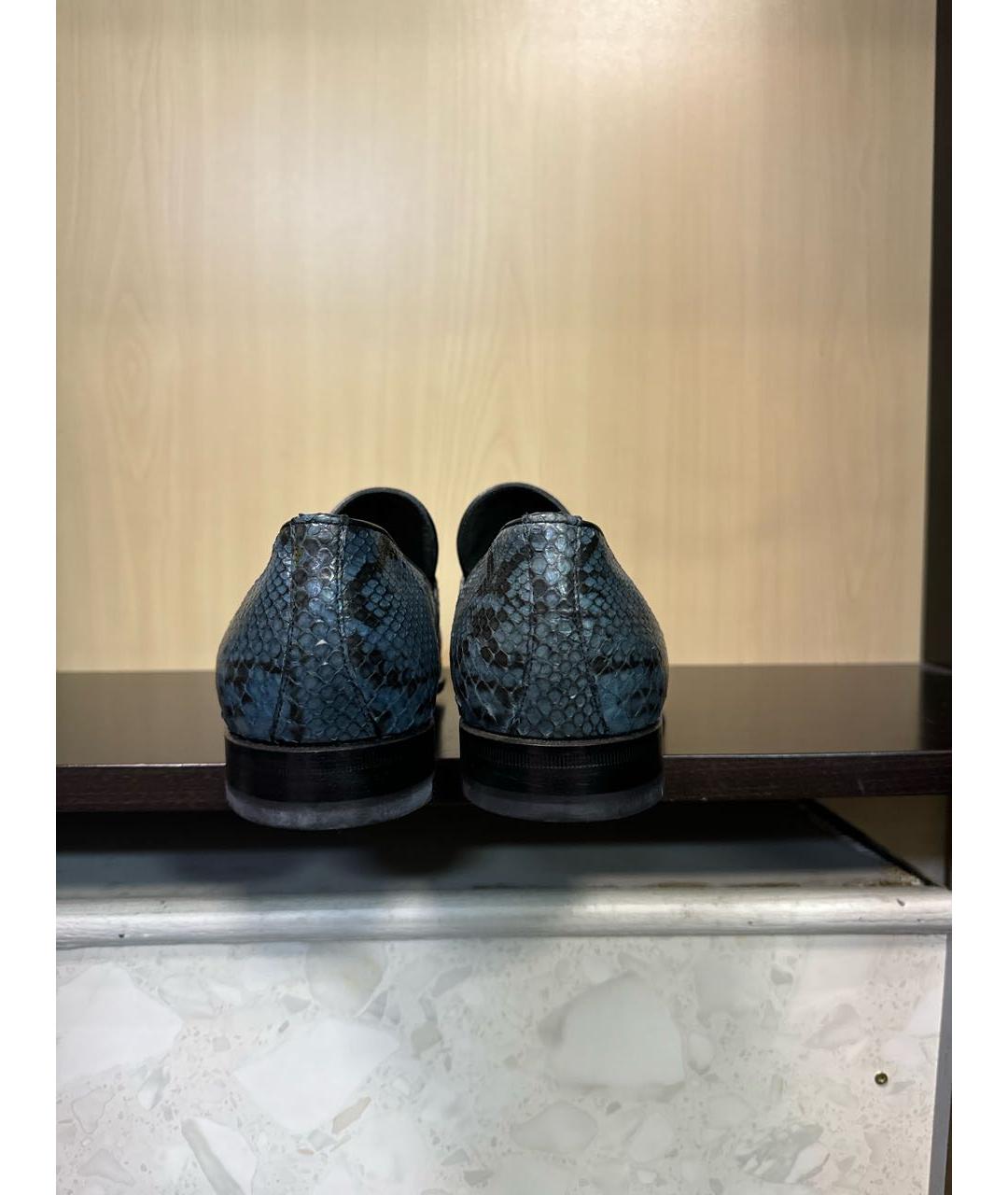 MORESCHI Синие туфли из экзотической кожи, фото 4