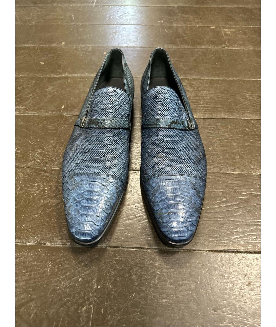 MORESCHI Синие туфли из экзотической кожи, фото 2