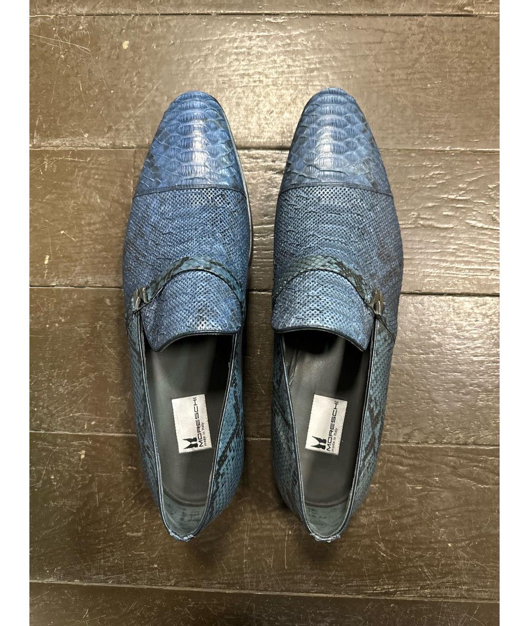 MORESCHI Синие туфли из экзотической кожи, фото 3