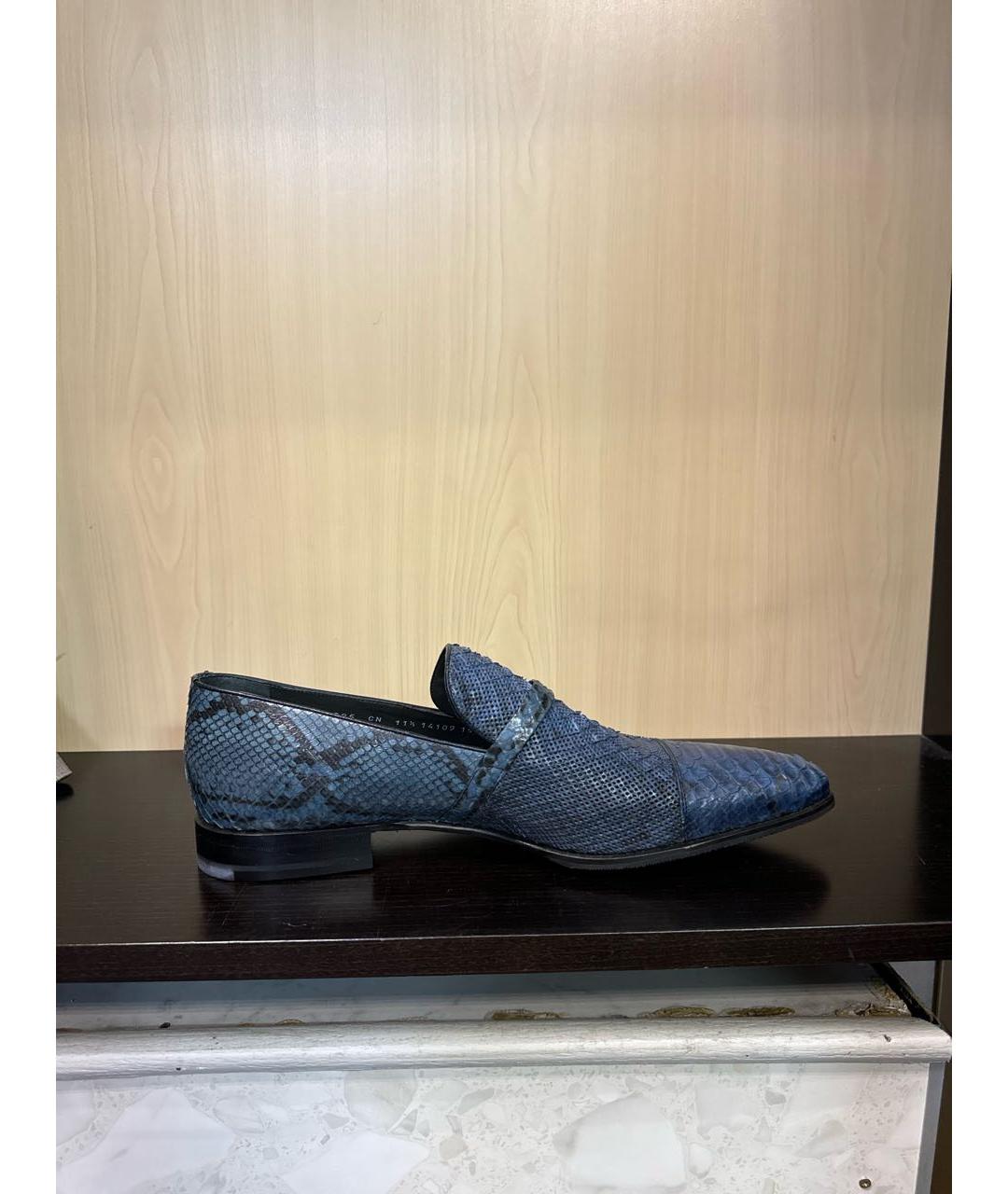 MORESCHI Синие туфли из экзотической кожи, фото 5