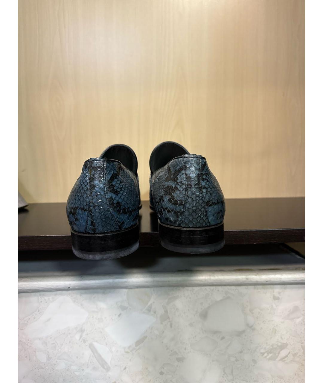 MORESCHI Синие туфли из экзотической кожи, фото 4