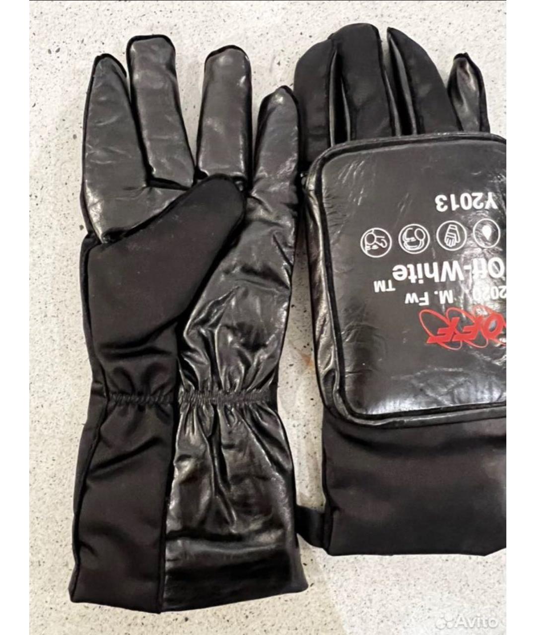 OFF-WHITE Черные перчатки, фото 2