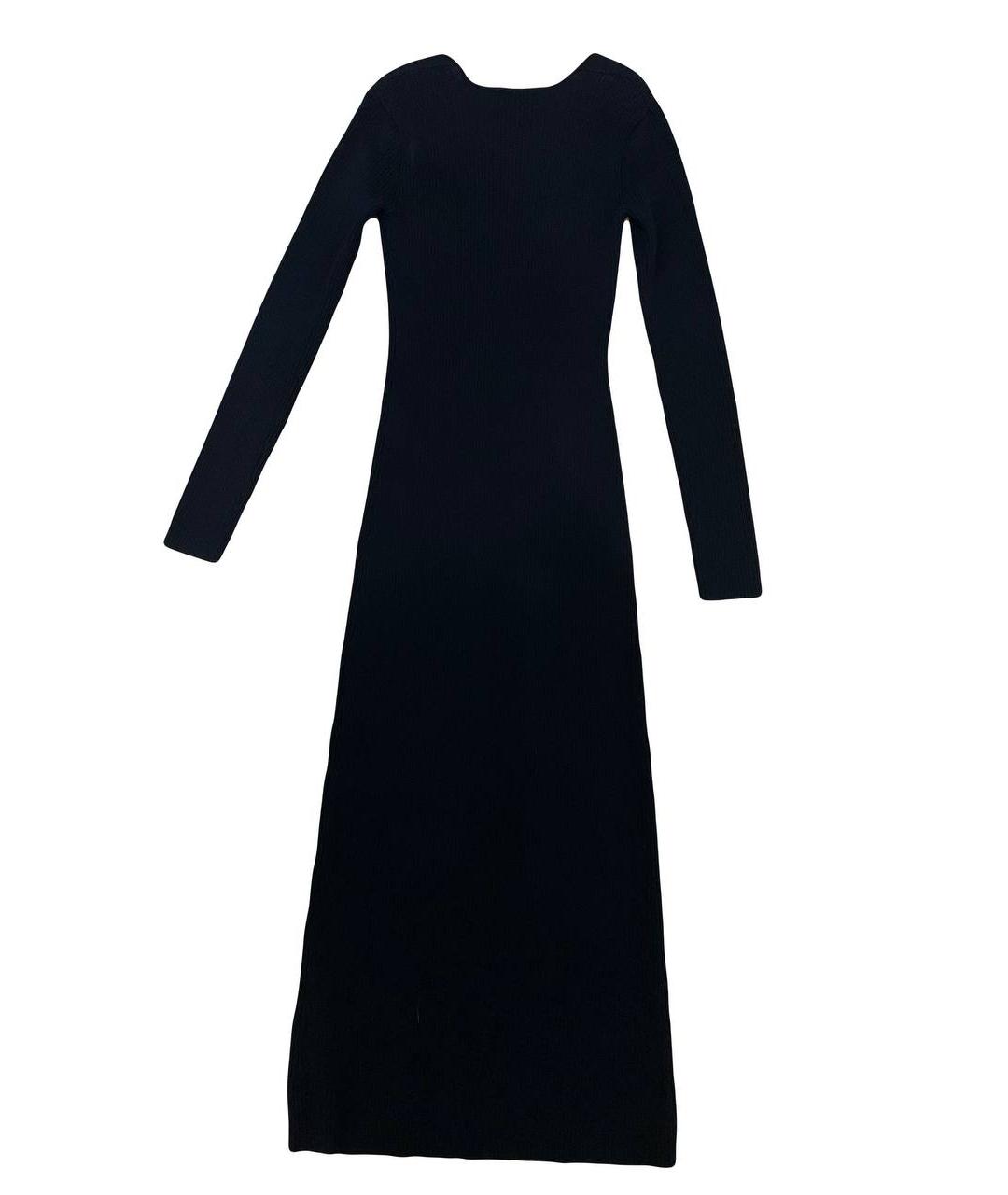GANNI Черное вискозное повседневное платье, фото 2