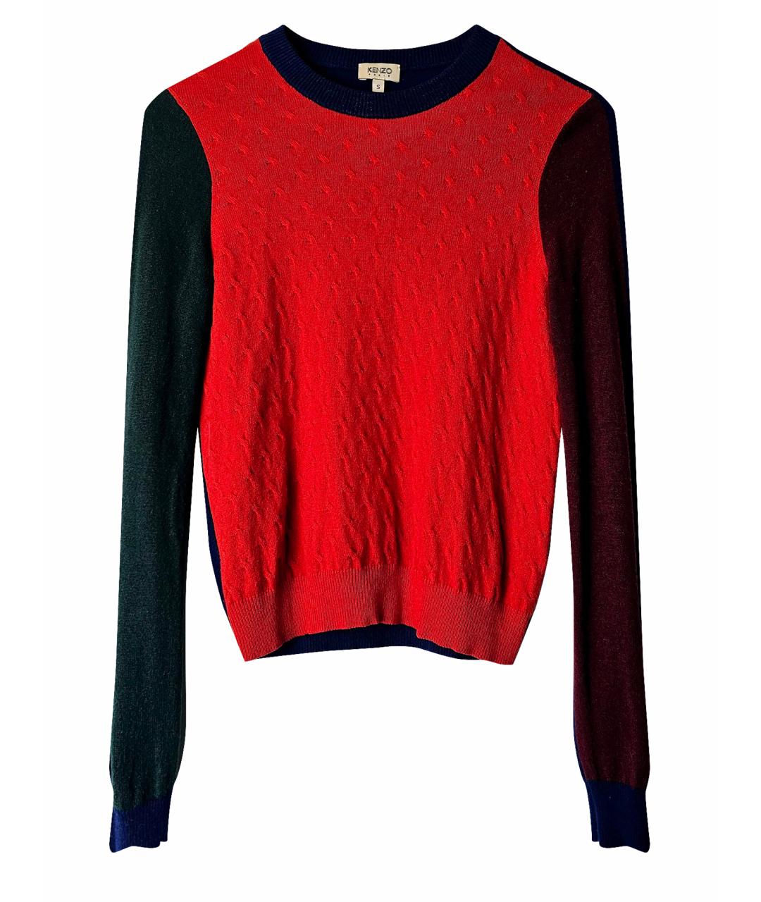 KENZO Красный кашемировый джемпер / свитер, фото 1