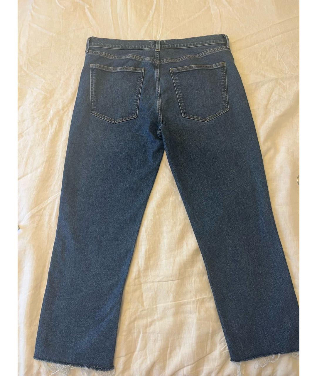 AGOLDE Синие хлопко-эластановые прямые джинсы, фото 2