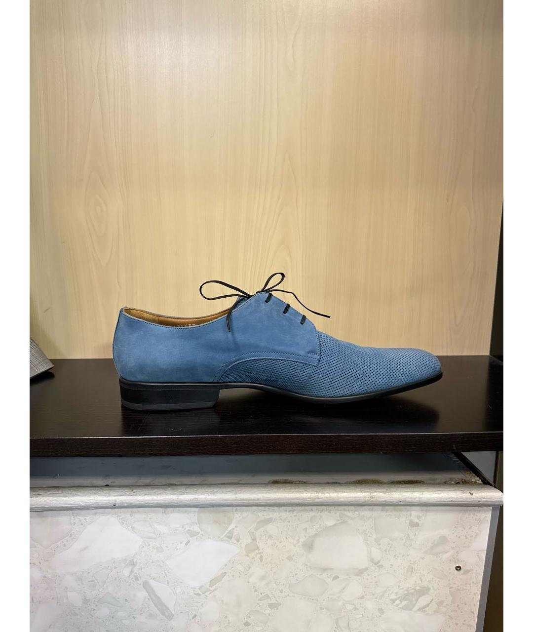 MORESCHI Голубые нубуковые туфли, фото 5
