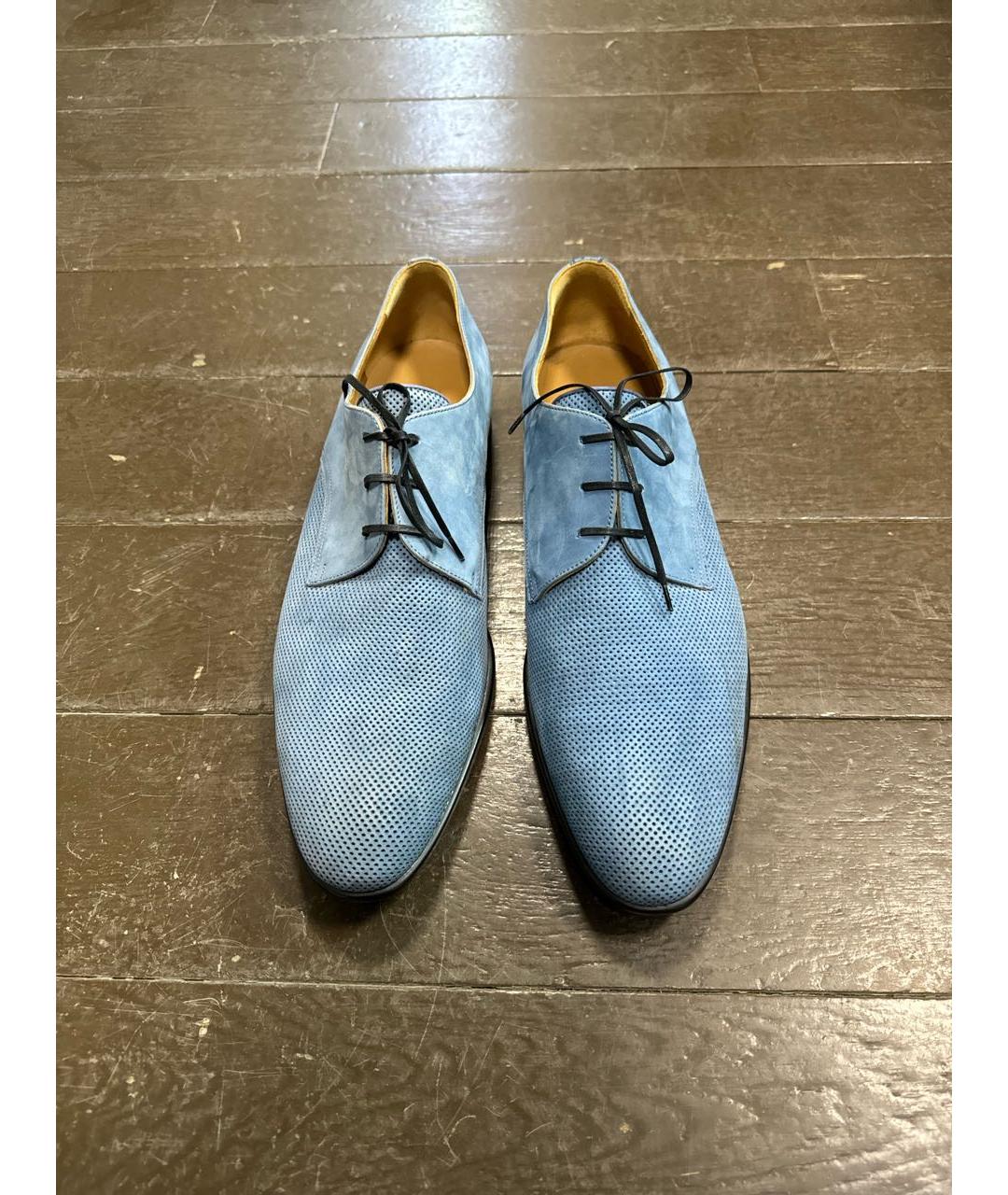 MORESCHI Голубые нубуковые туфли, фото 2