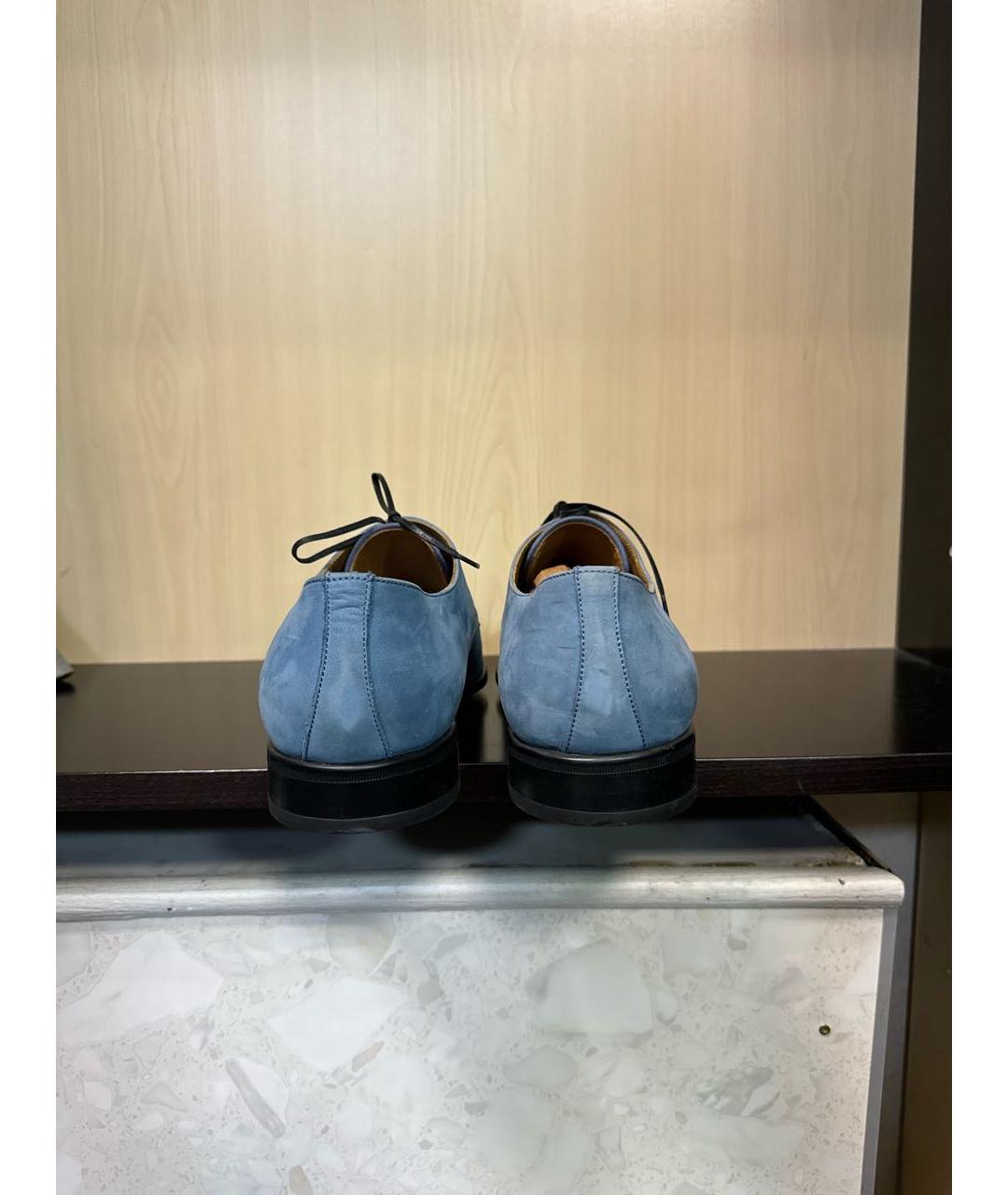 MORESCHI Голубые нубуковые туфли, фото 4