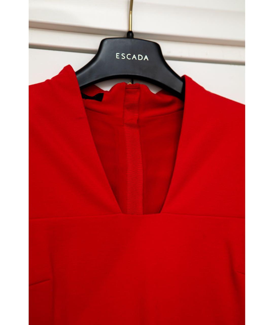 ESCADA Красное вискозное коктейльное платье, фото 4