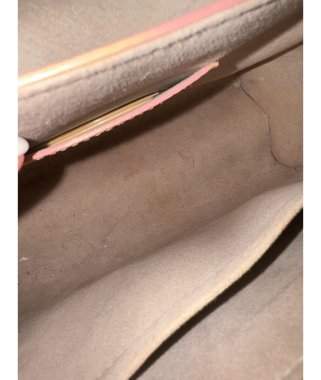 LOUIS VUITTON PRE-OWNED Розовая кожаная сумка через плечо, фото 4