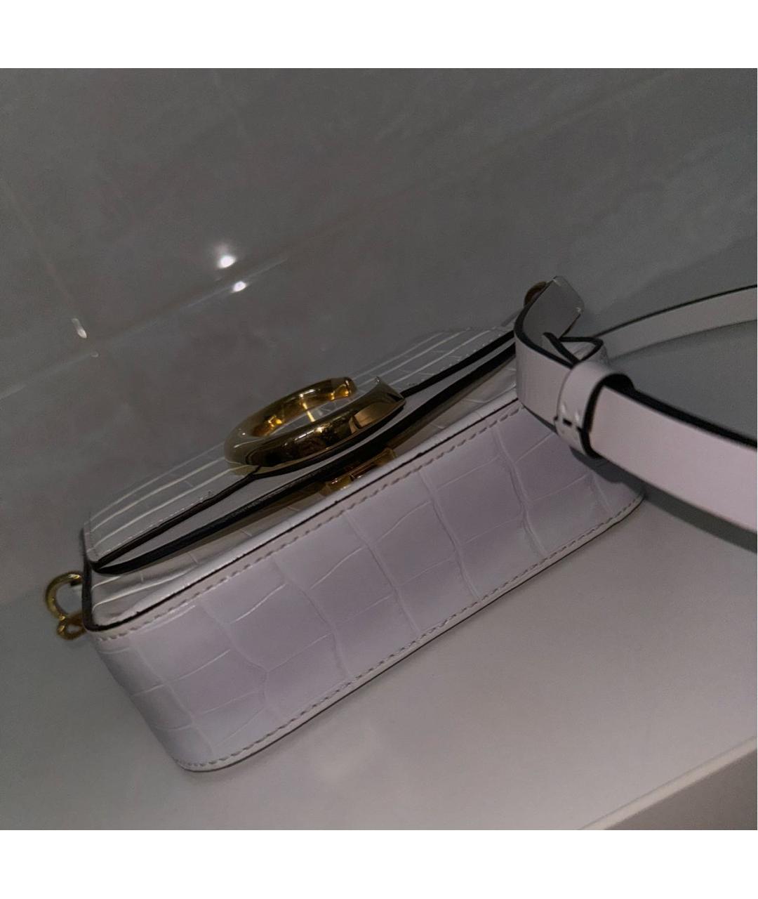 CHLOE Белая кожаная сумка с короткими ручками, фото 8