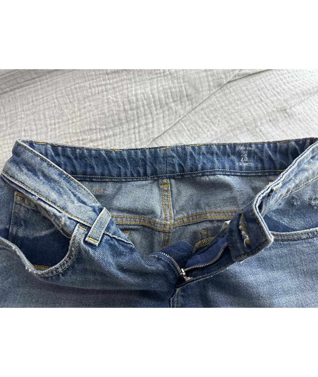 GUCCI Голубые хлопковые джинсы клеш, фото 3