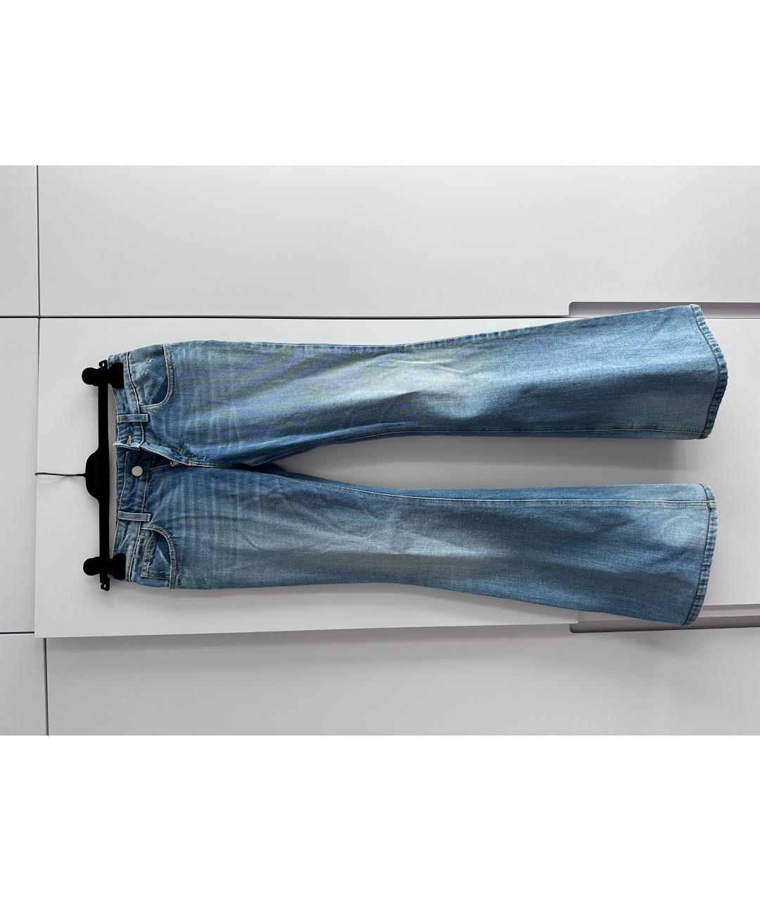 GUCCI Голубые хлопковые джинсы клеш, фото 10