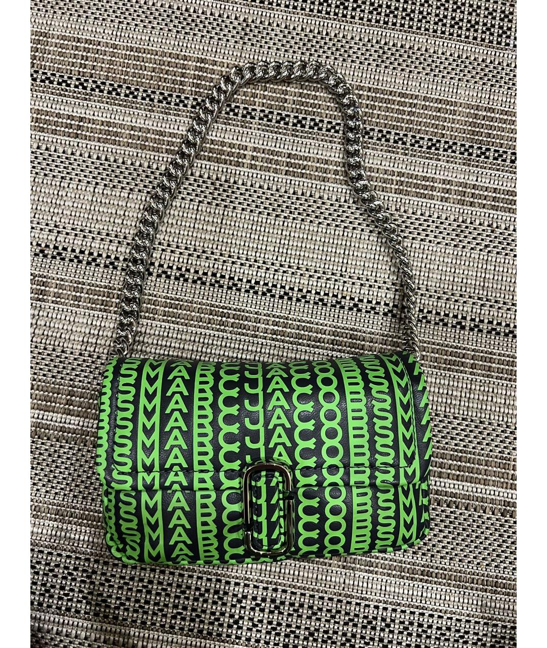 MARC JACOBS Зеленая кожаная сумка с короткими ручками, фото 2