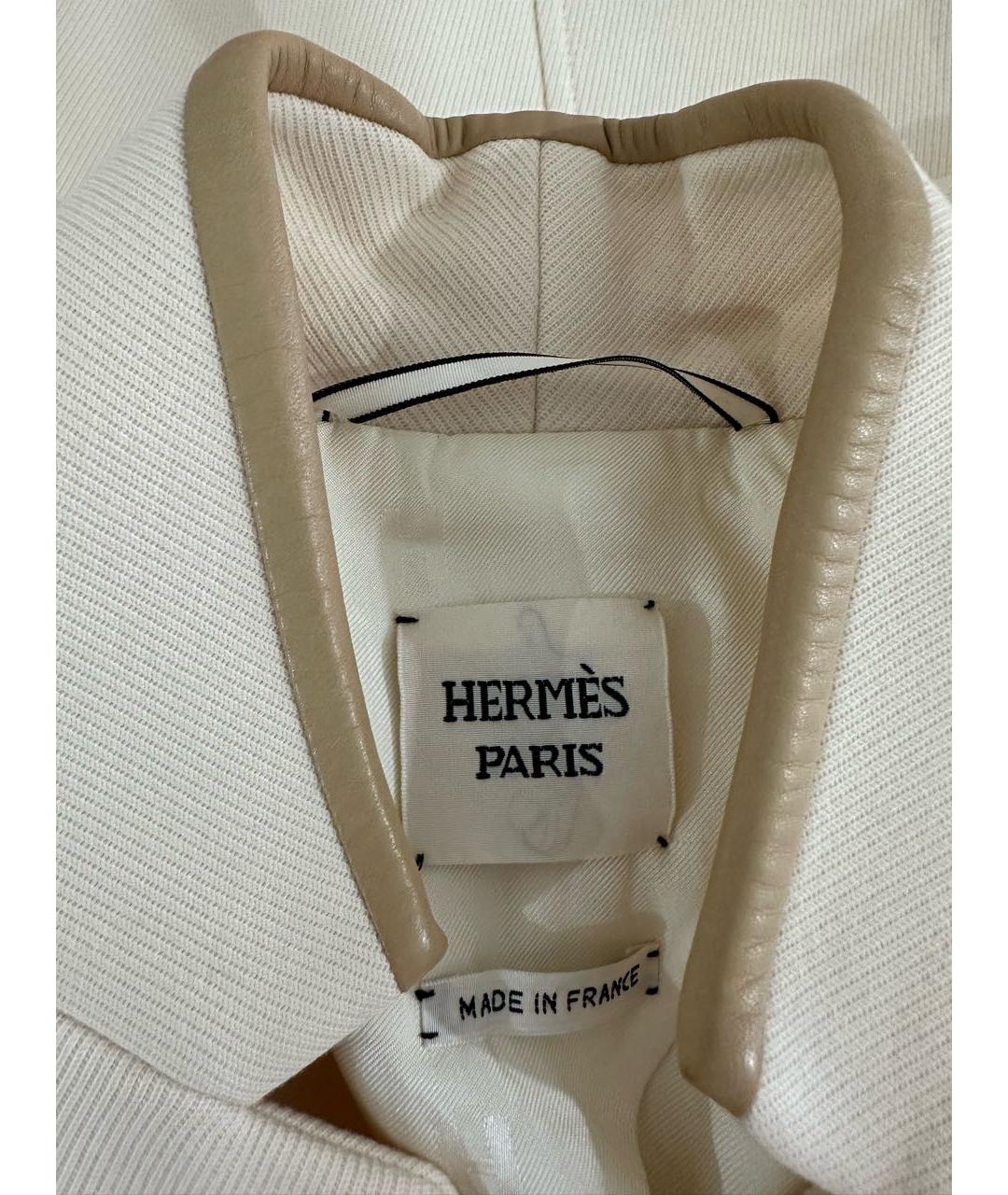 HERMES PRE-OWNED Бежевое шерстяное пальто, фото 3