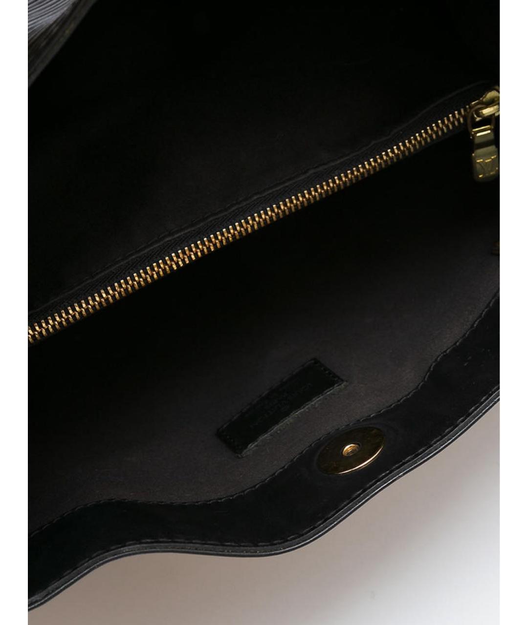 LOUIS VUITTON PRE-OWNED Черная кожаная сумка через плечо, фото 4