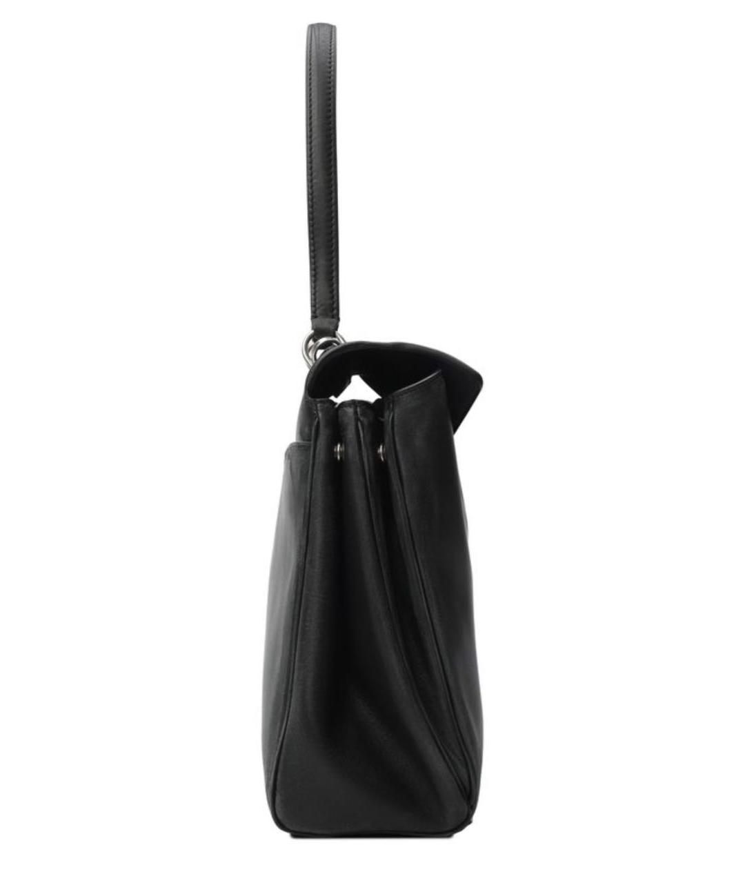 BALENCIAGA Черная кожаная сумка с короткими ручками, фото 2