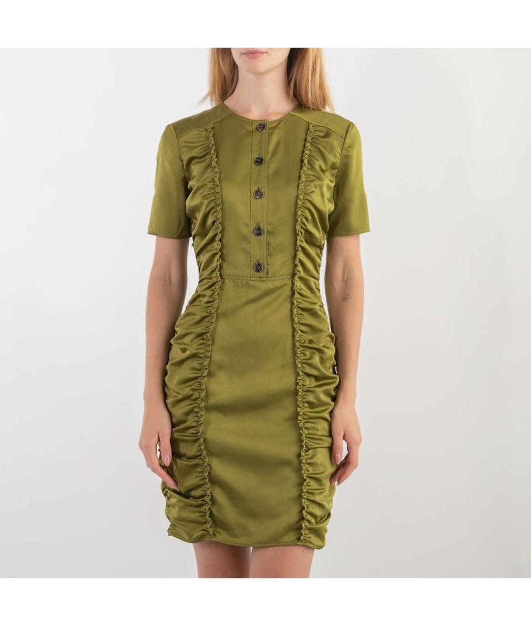 BURBERRY Зеленые полиэстеровое коктейльное платье, фото 5