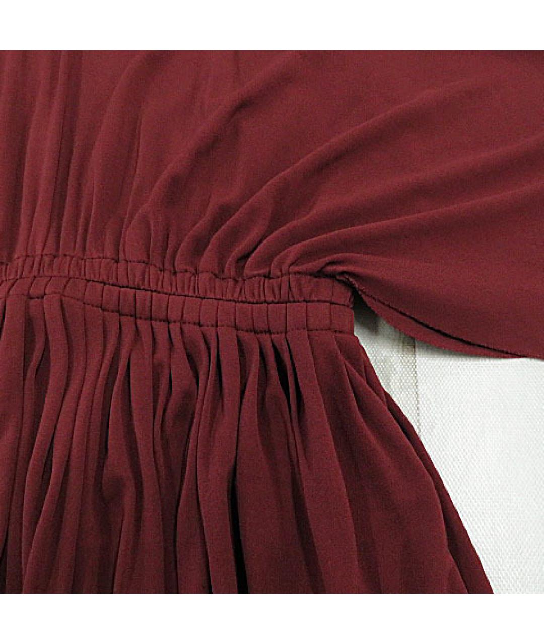 CHRISTIAN DIOR PRE-OWNED Бордовое вискозное повседневное платье, фото 2