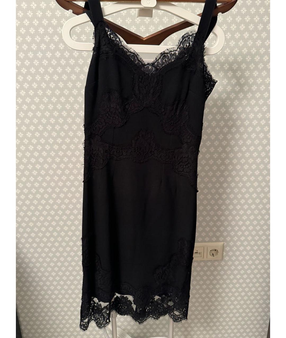 DOLCE&GABBANA Черное вискозное вечернее платье, фото 7