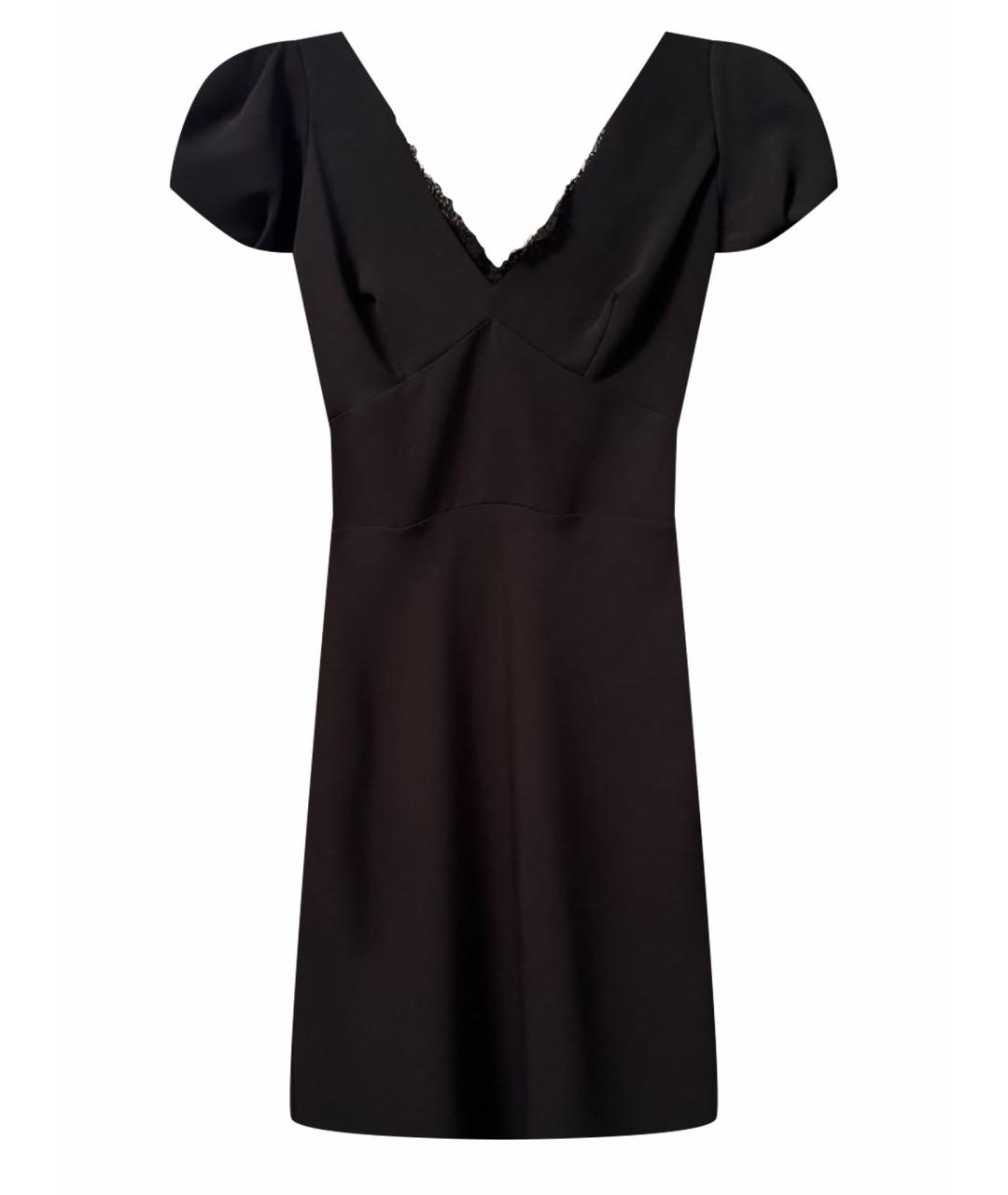 ERMANNO SCERVINO Черное хлопко-эластановое вечернее платье, фото 1