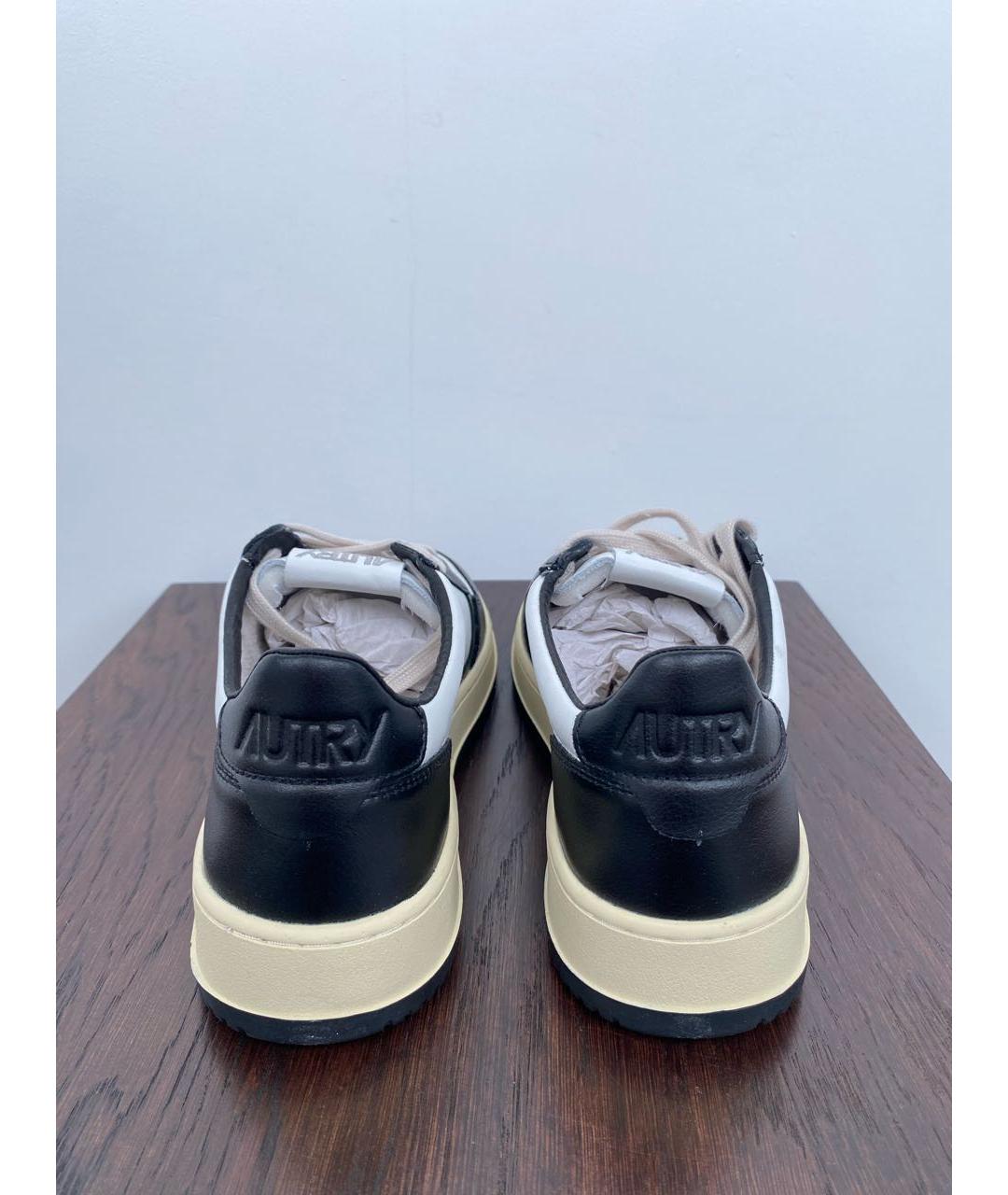 AUTRY Черные кожаные низкие кроссовки / кеды, фото 4