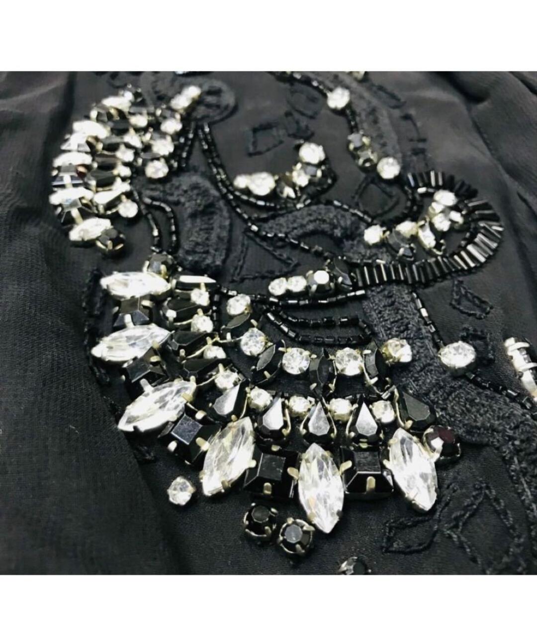 ELISABETTA FRANCHI Черная вискозная блузы, фото 5