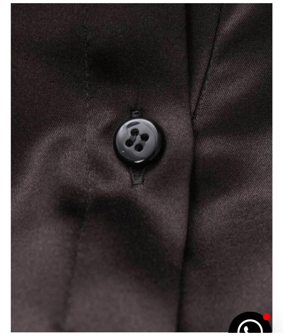 PERVERT Черная шелковая блузы, фото 6