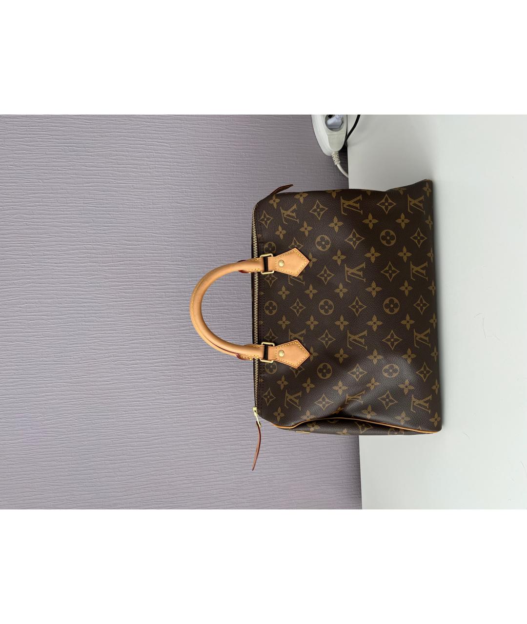 LOUIS VUITTON PRE-OWNED Коричневая сумка с короткими ручками, фото 2