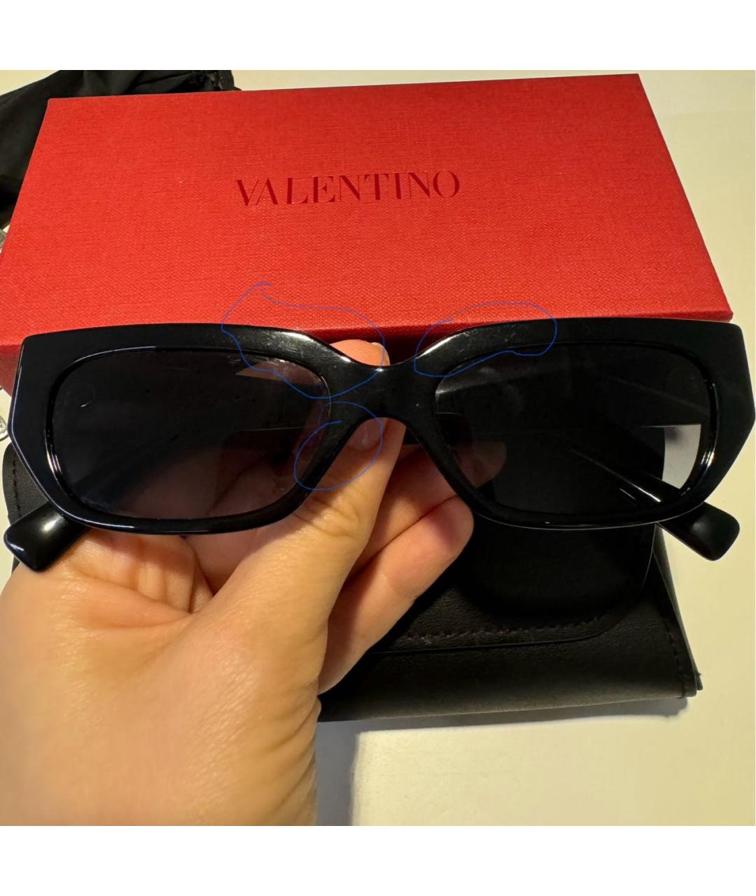 VALENTINO Черные солнцезащитные очки, фото 6