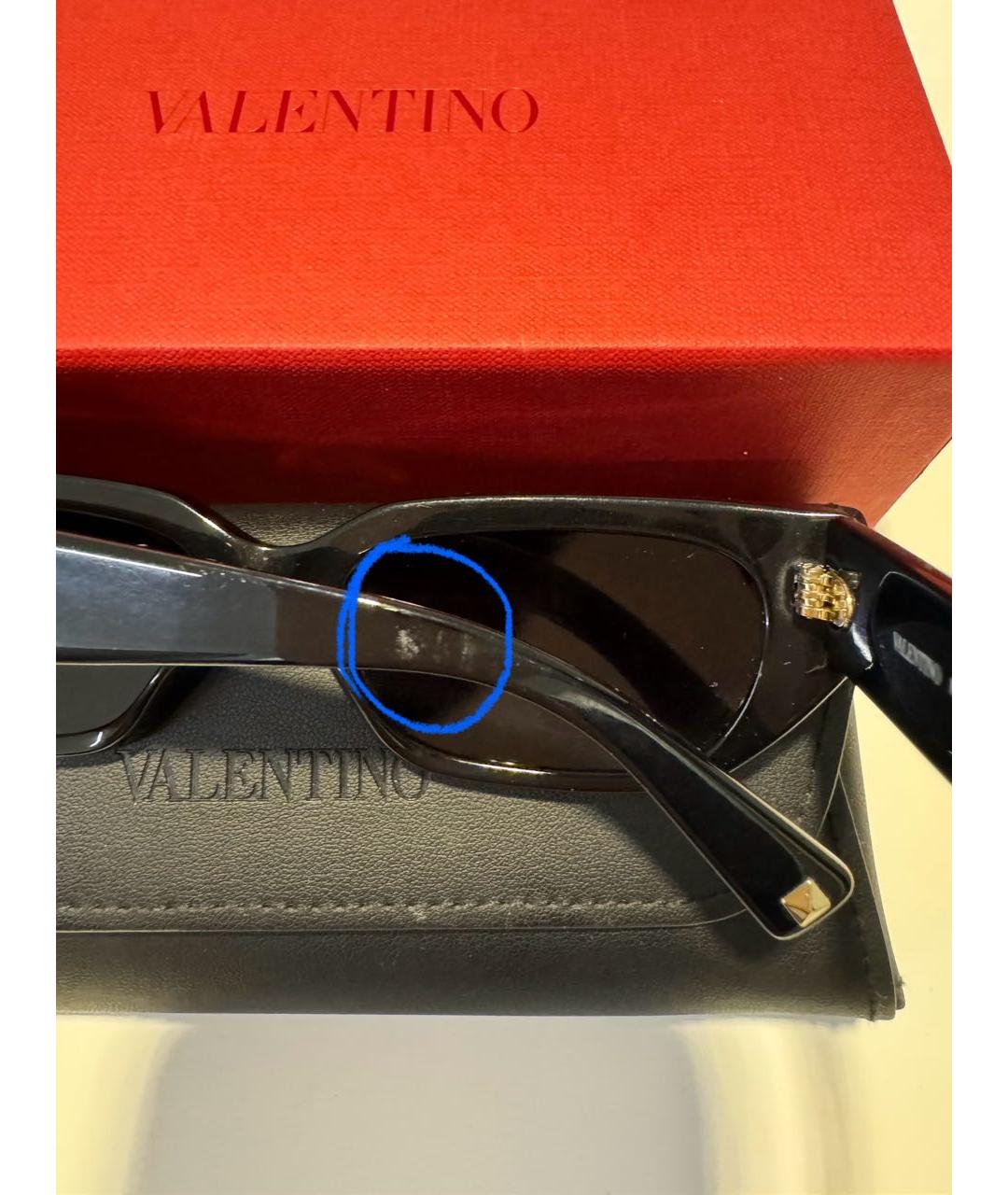 VALENTINO Черные солнцезащитные очки, фото 5