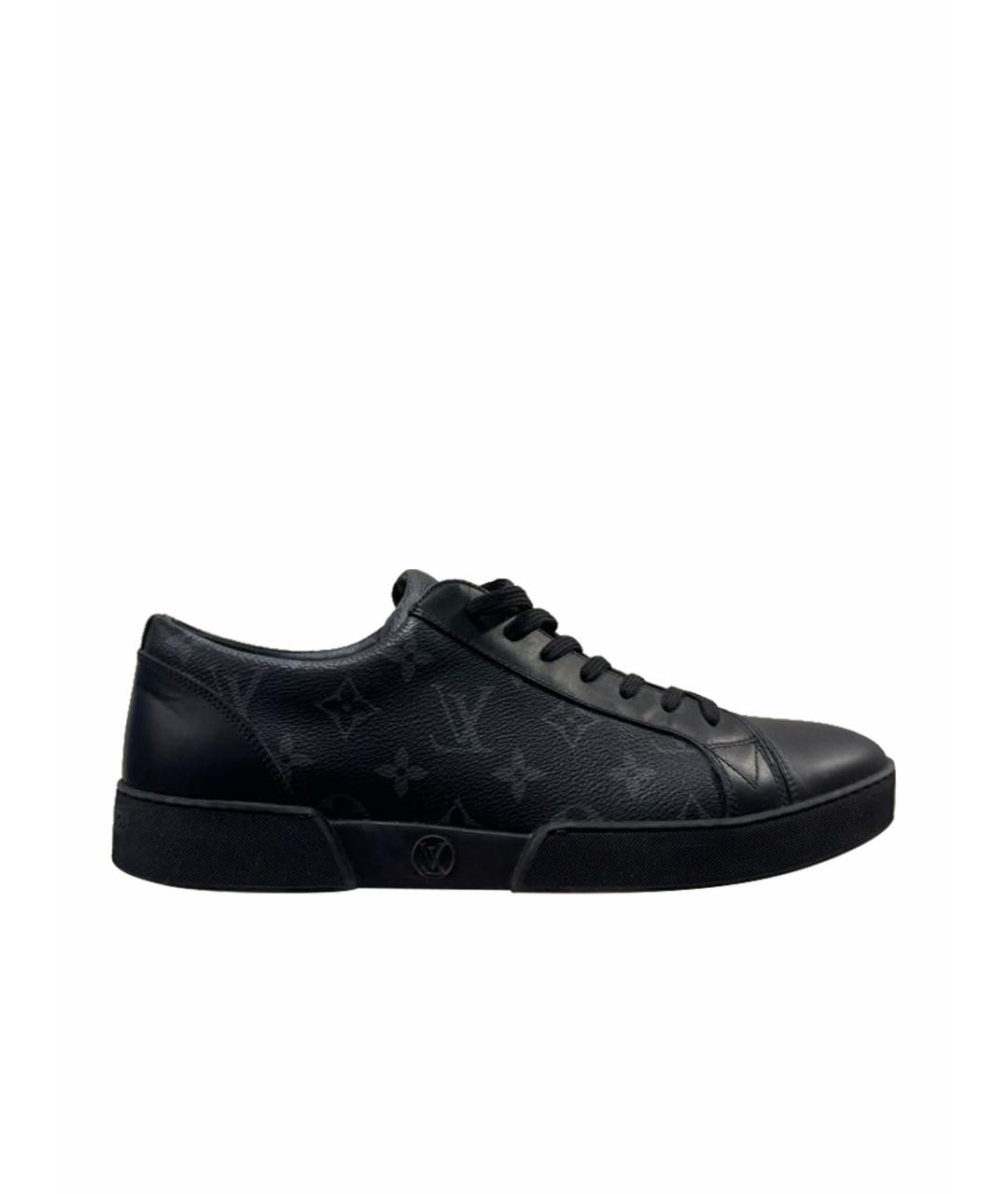 LOUIS VUITTON PRE-OWNED Черные кожаные высокие кроссовки / кеды, фото 1