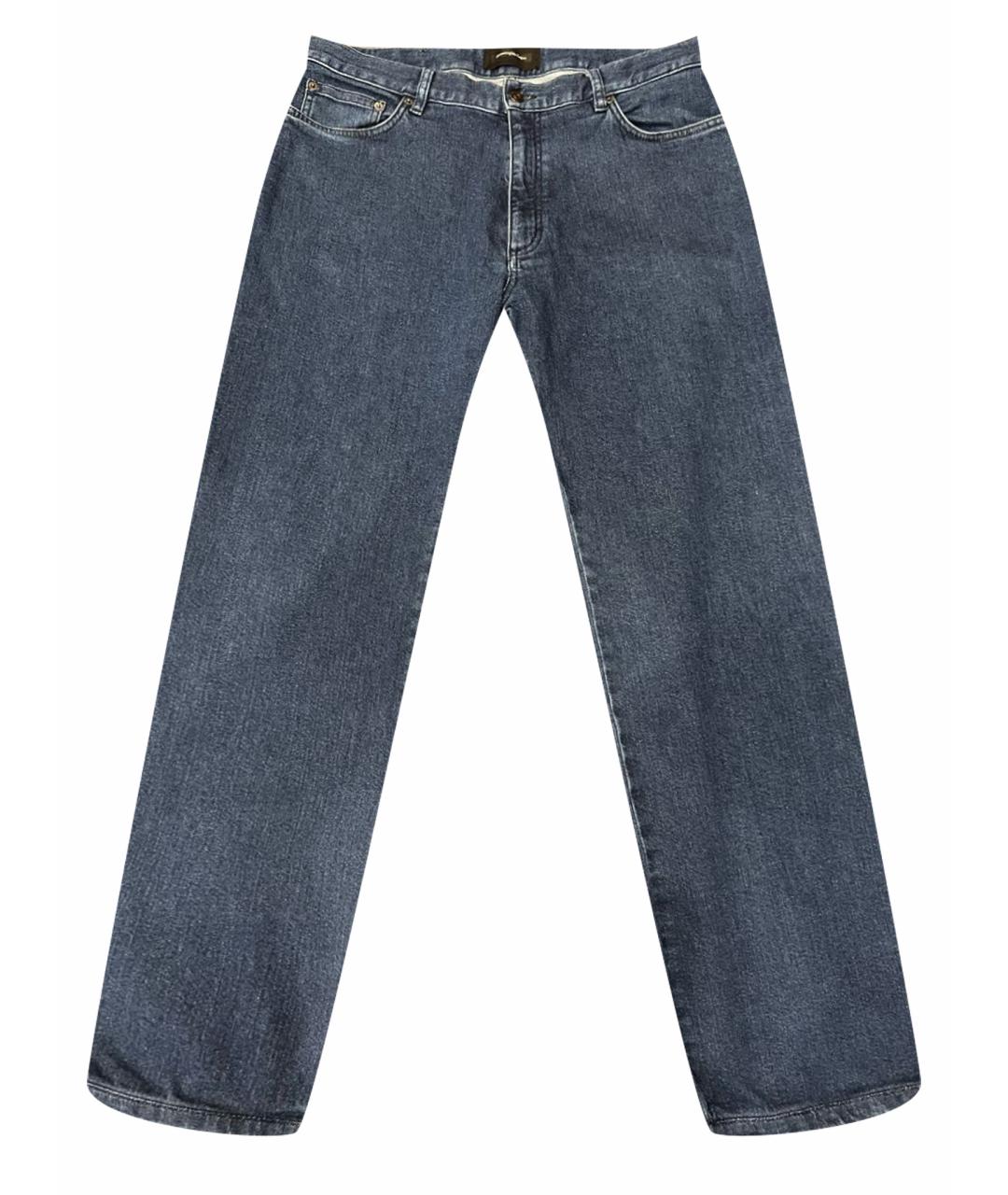 ERMENEGILDO ZEGNA Темно-синие прямые джинсы, фото 1