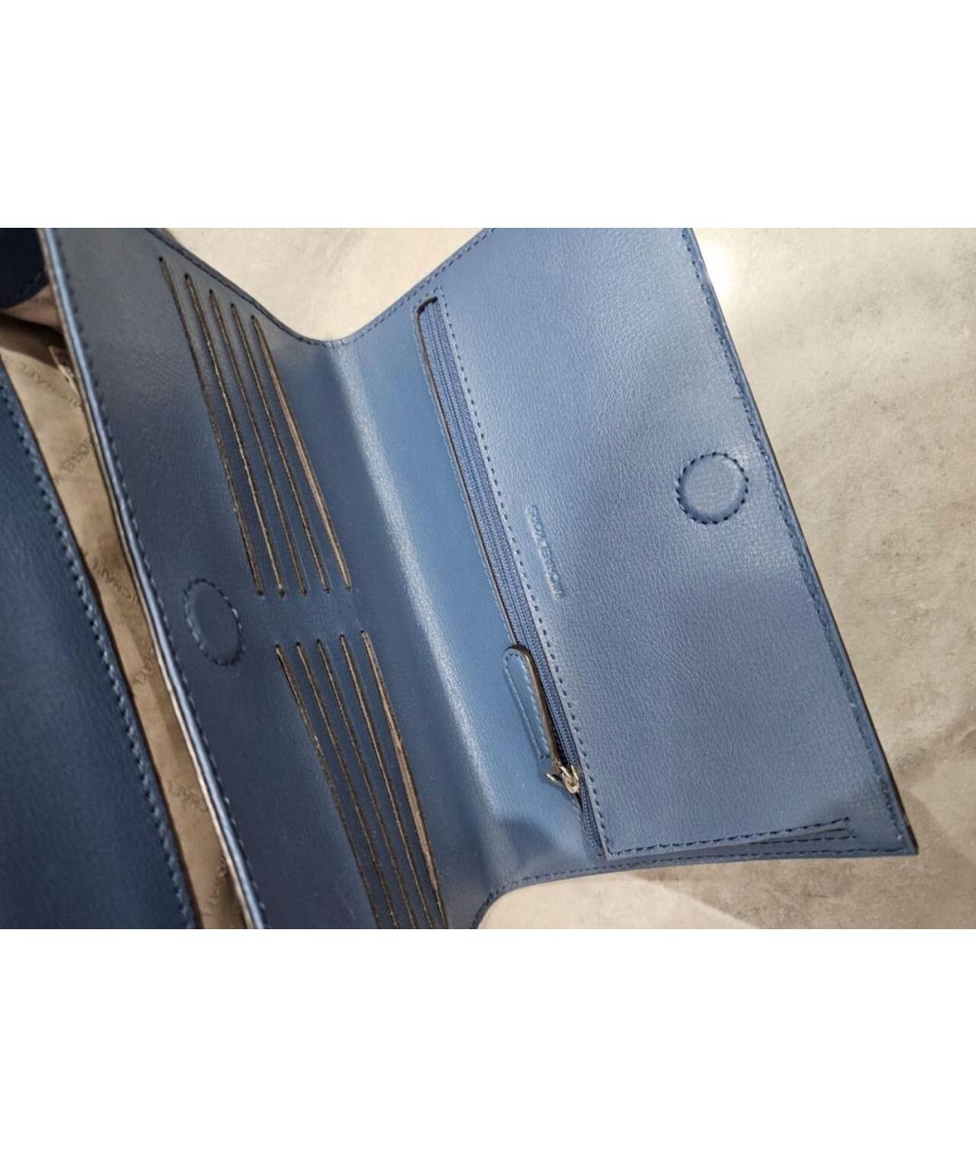 MICHAEL KORS Голубая кожаная сумка через плечо, фото 8