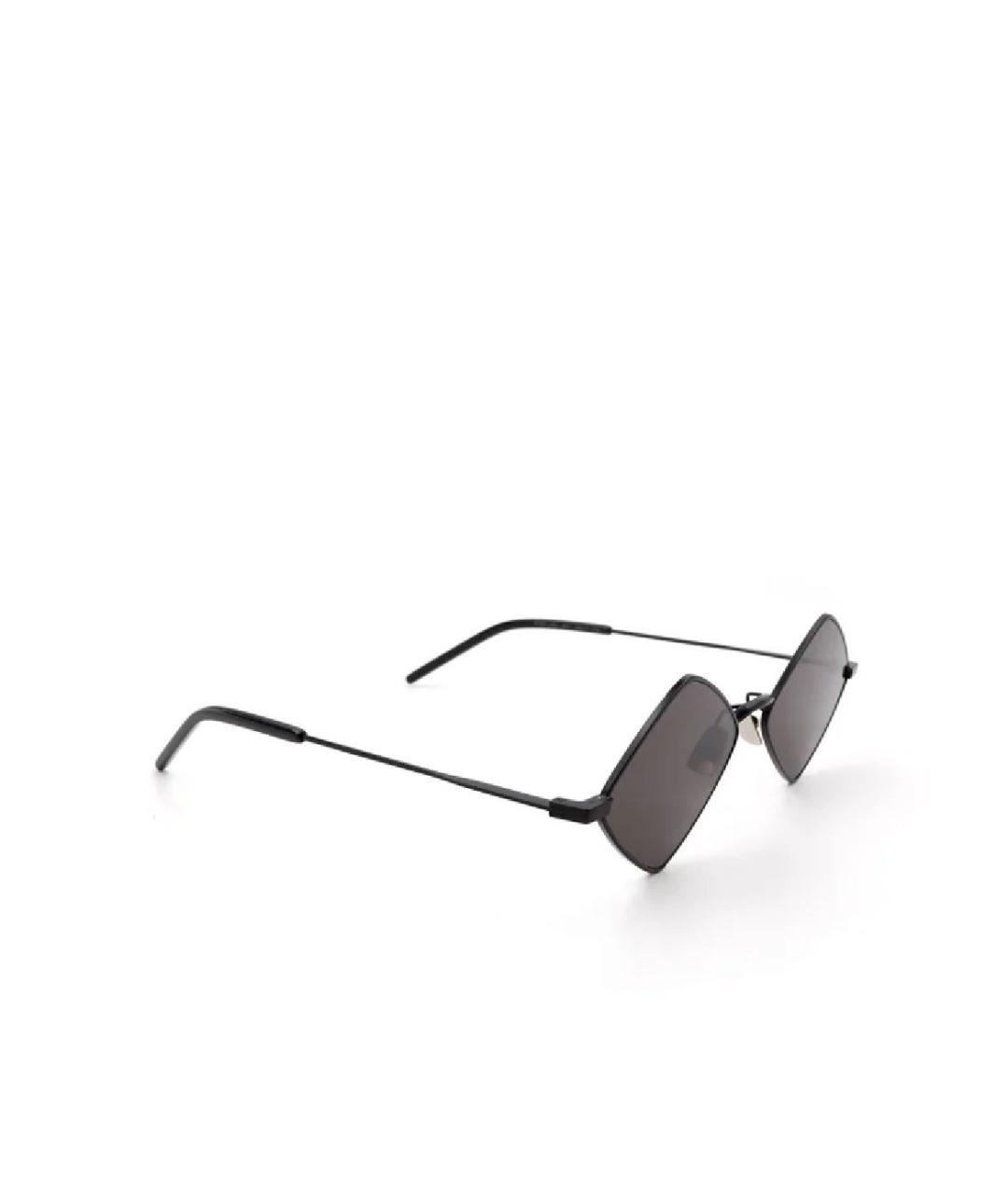 SAINT LAURENT Черные металлические солнцезащитные очки, фото 2