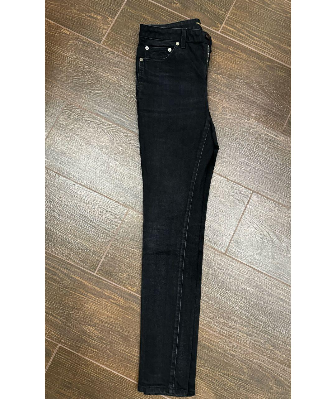 SAINT LAURENT Черные хлопковые джинсы слим, фото 5