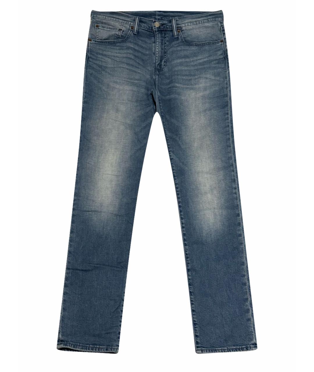 LEVI'S Голубые хлопковые прямые джинсы, фото 1