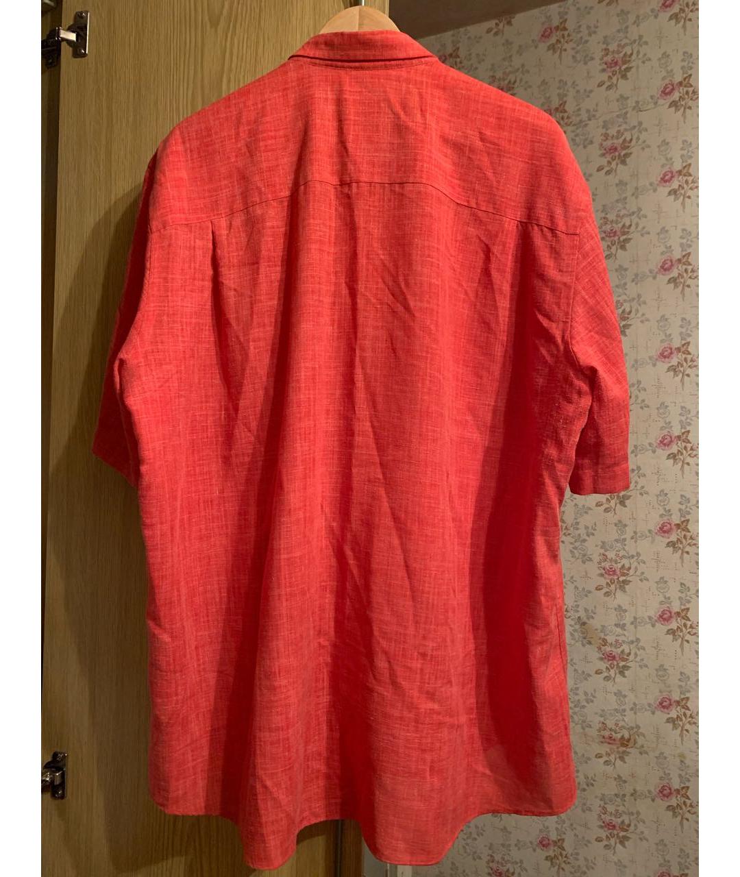 BURBERRY Коралловая льняная кэжуал рубашка, фото 2