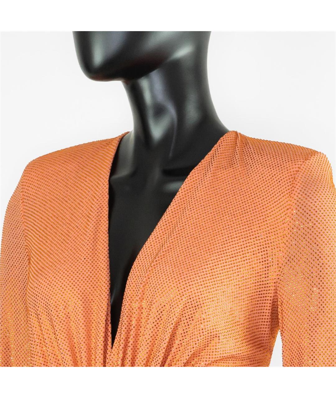 ALEXANDRE VAUTHIER Оранжевое вискозное повседневное платье, фото 2