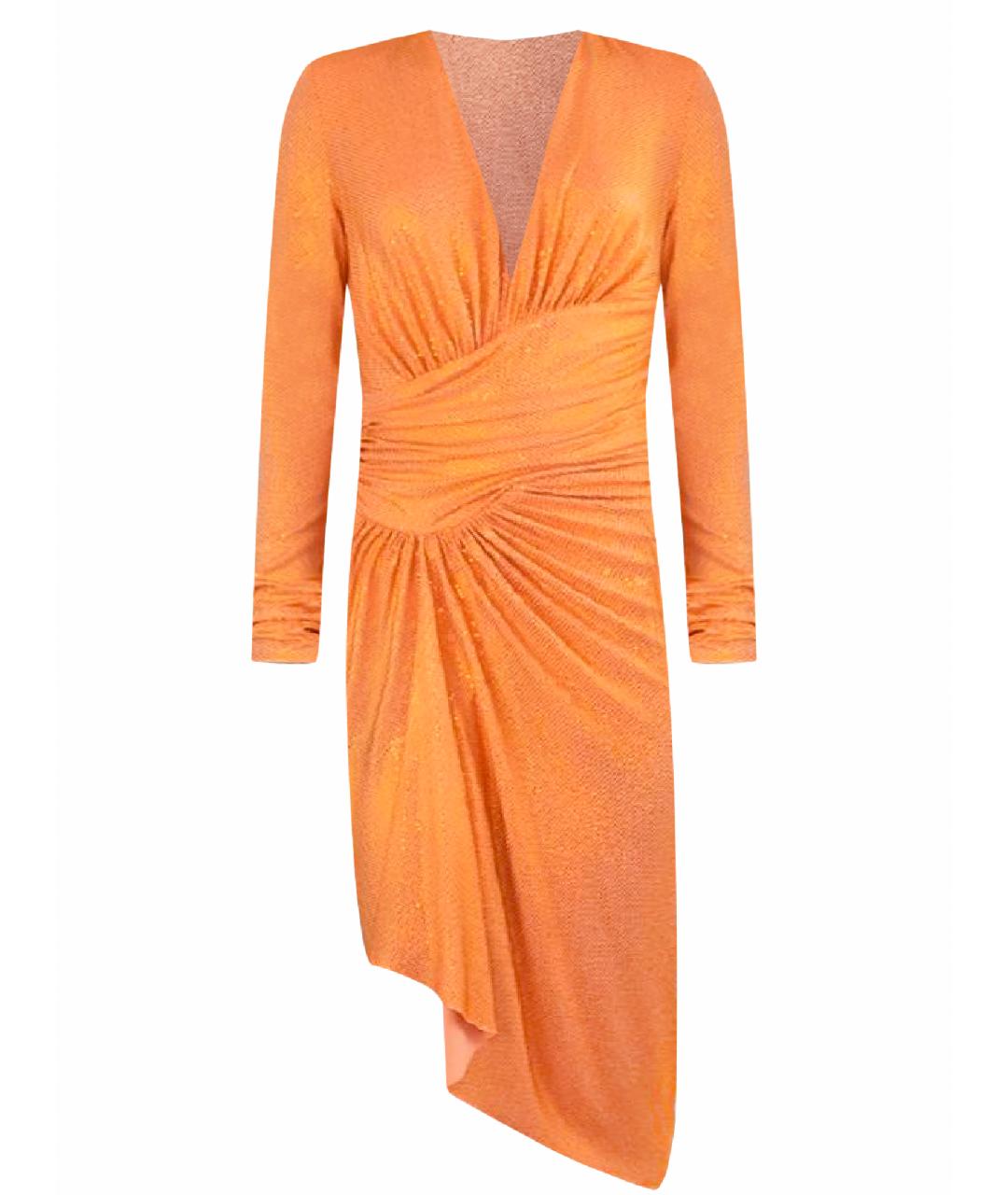 ALEXANDRE VAUTHIER Оранжевое вискозное повседневное платье, фото 1