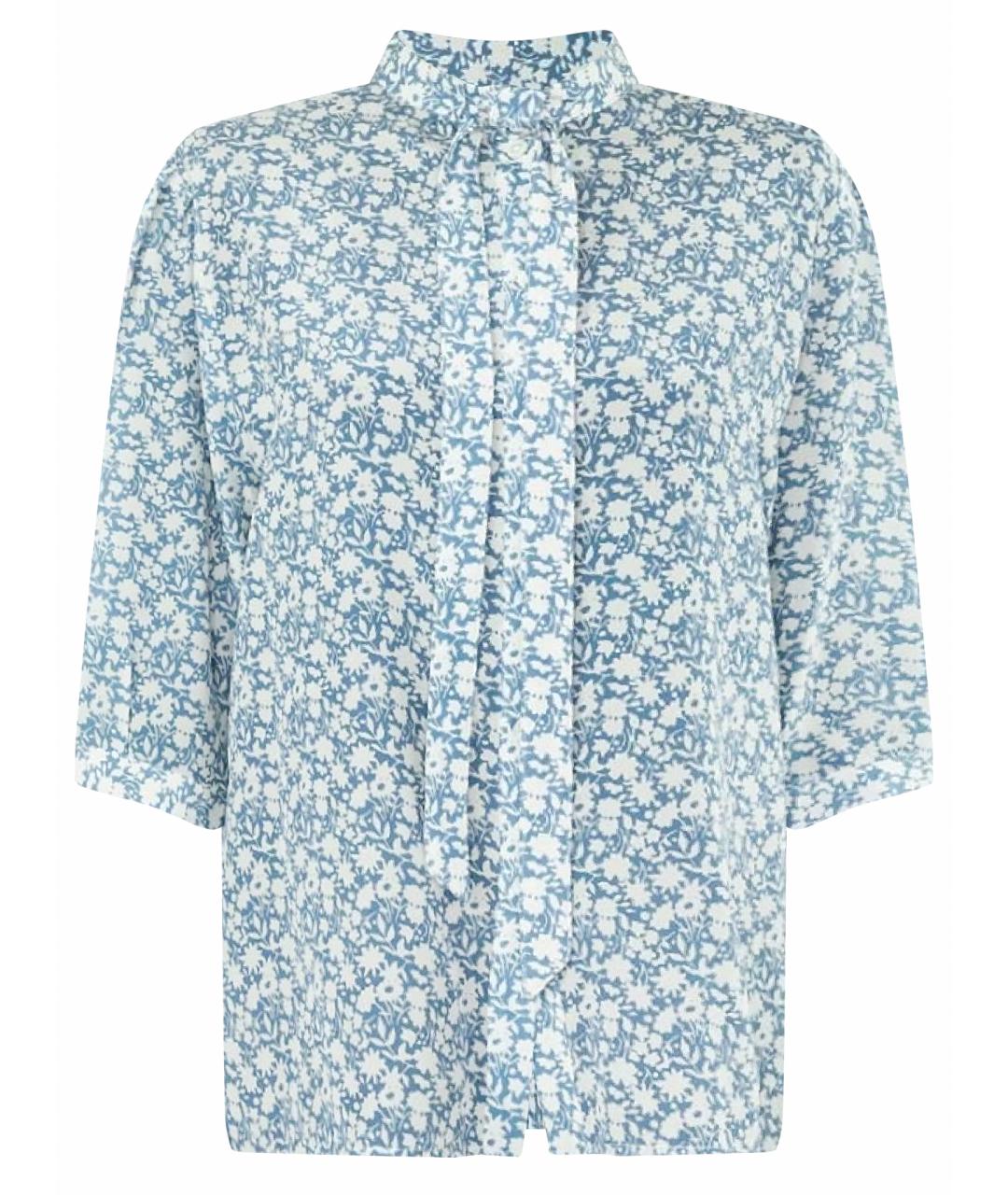CELINE PRE-OWNED Голубая шелковая блузы, фото 1