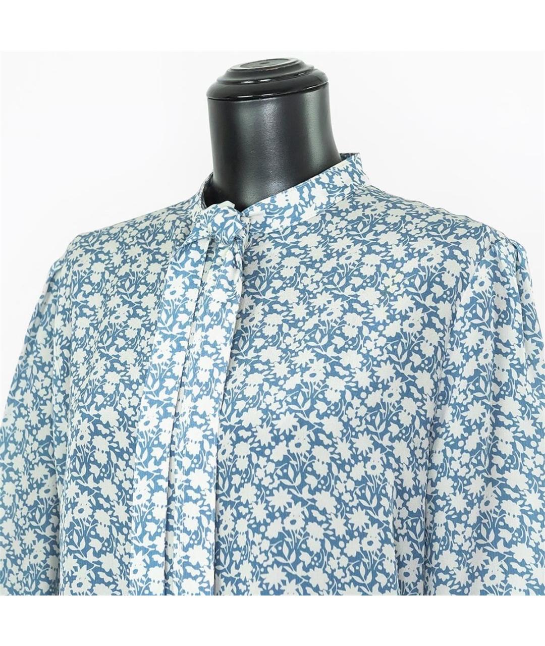 CELINE PRE-OWNED Голубая шелковая блузы, фото 2