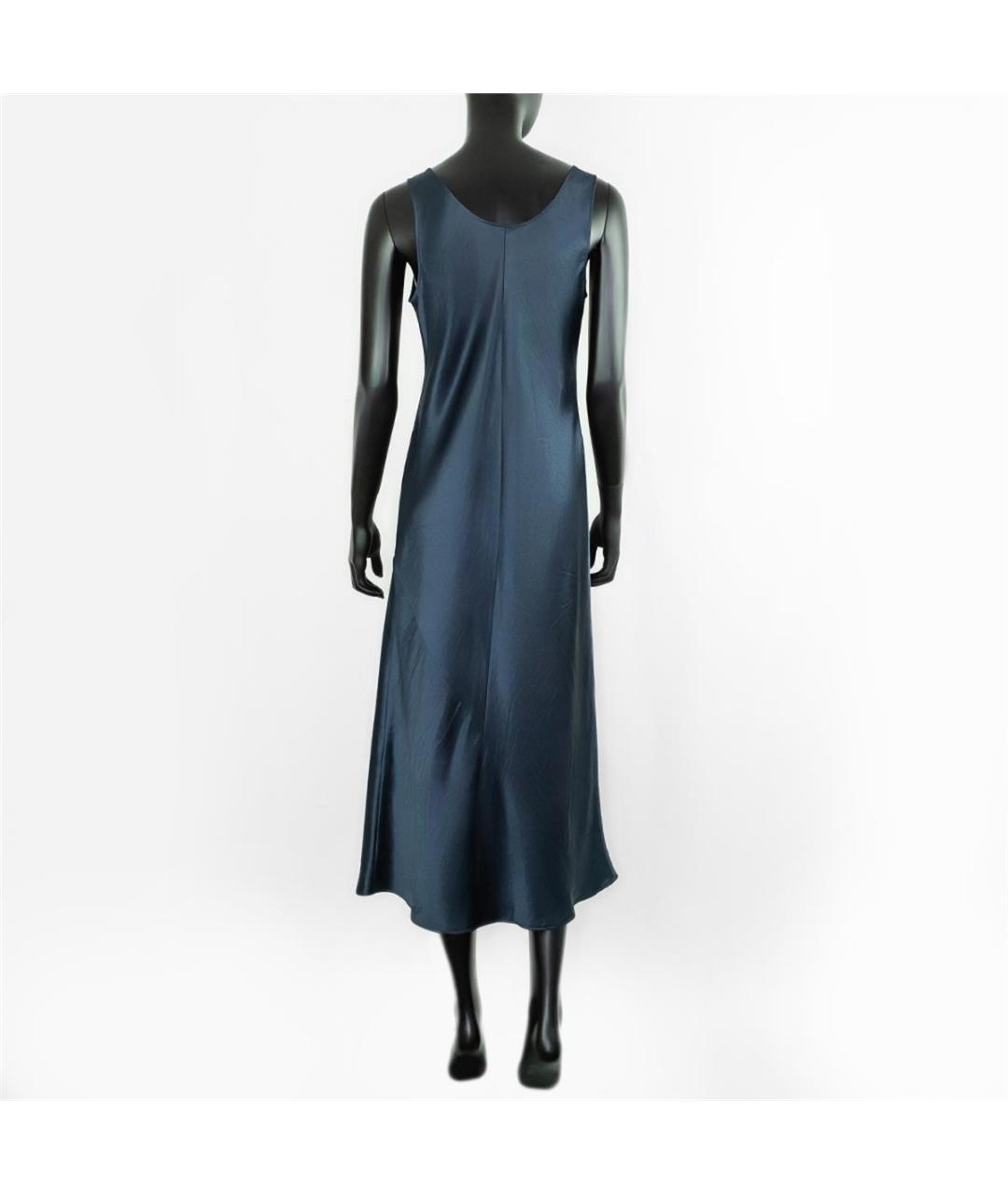 MAX MARA Синее полиэстеровое повседневное платье, фото 3