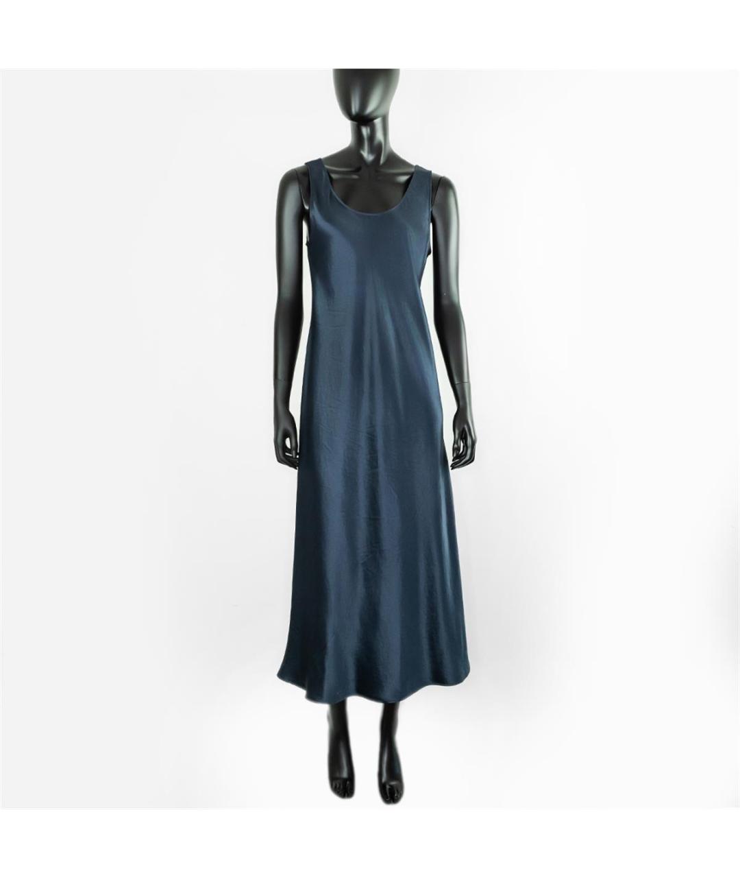 MAX MARA Синее полиэстеровое повседневное платье, фото 4