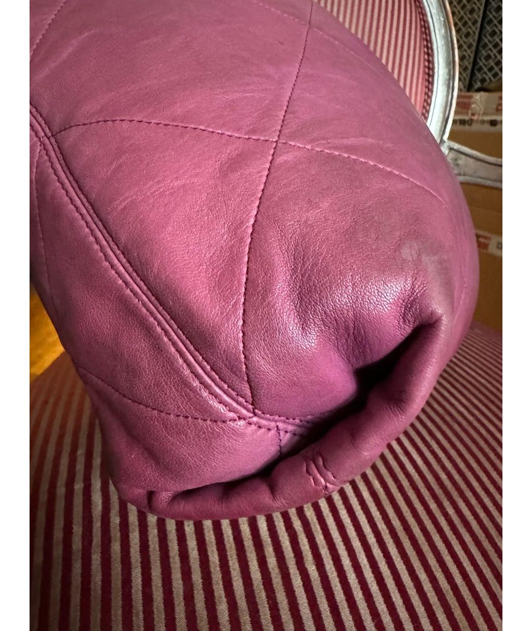 LANVIN Фиолетовая кожаная сумка тоут, фото 5