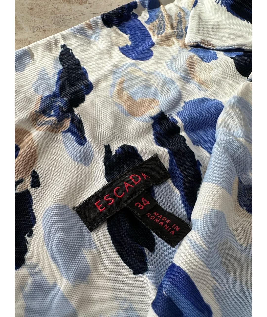 ESCADA Синяя вискозная блузы, фото 3