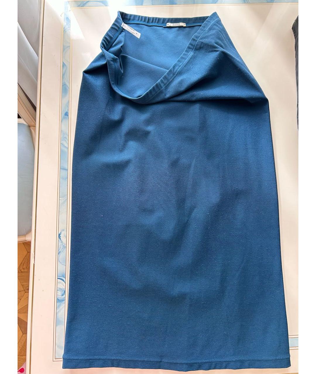 WOLFORD Синяя полиамидовая юбка миди, фото 2