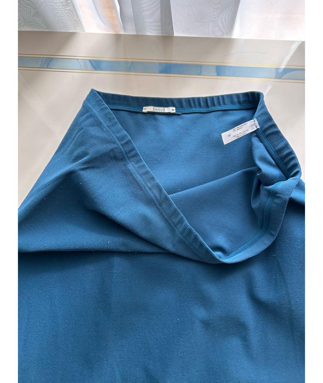 WOLFORD Синяя полиамидовая юбка миди, фото 4
